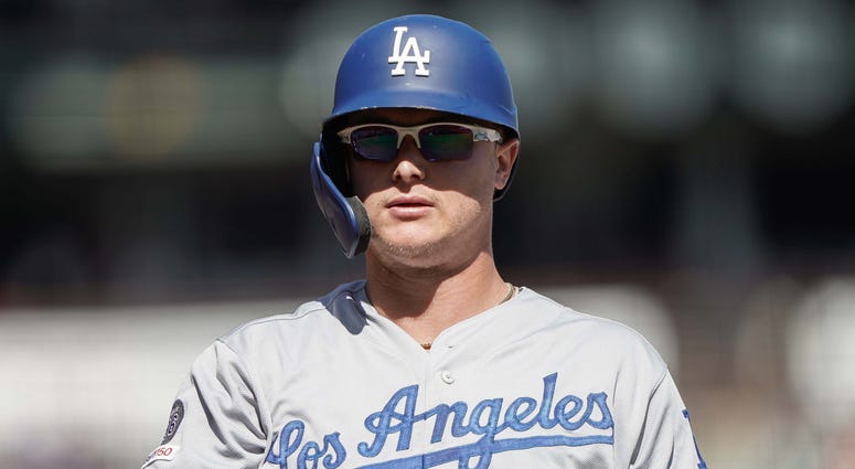 Sep 28, 2019; San Francisco, CA, USA; Los Angeles Dodgers left fielder Joc Pederson (31) in the game against the San Francisco Giants during the fifth inning at Oracle Park. Los Angeles Dodgers outfielder Joc Pederson
