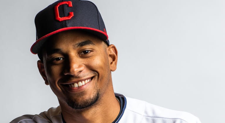 GOODYEAR, AZ - FEBRUARY 21: Oscar Mercado #67 of the Cleveland Indians poses for a portrait at the Cleveland Indians Player Development Complex on February 21, 2019 in Goodyear, Arizona. GOODYEAR, AZ - FEBRUARY 21: Oscar Mercado #67 of the Cleveland Indians poses for a portrait at the Cleveland Indians Player Development Complex on February 21, 2019 in Goodyear, Arizona.