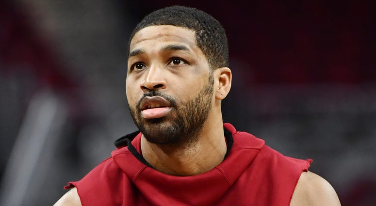 Feb 3, 2020; Cleveland, Ohio, USA; Cleveland Cavaliers center Tristan Thompson (13) warms up before the game at Rocket Mortgage FieldHouse. Cleveland Cavaliers center Tristan Thompson