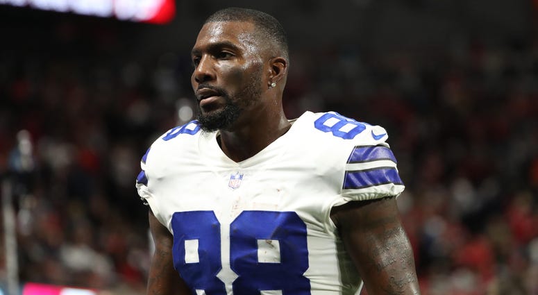 Dallas Cowboys wide receiver Dez Bryant (88) on the sideline in the fourth quarter against the Atlanta Falcons at Mercedes-Benz Stadium. Dallas Cowboys wide receiver Dez Bryant (88) on the sideline in the fourth quarter against the Atlanta Falcons at Mercedes-Benz Stadium.