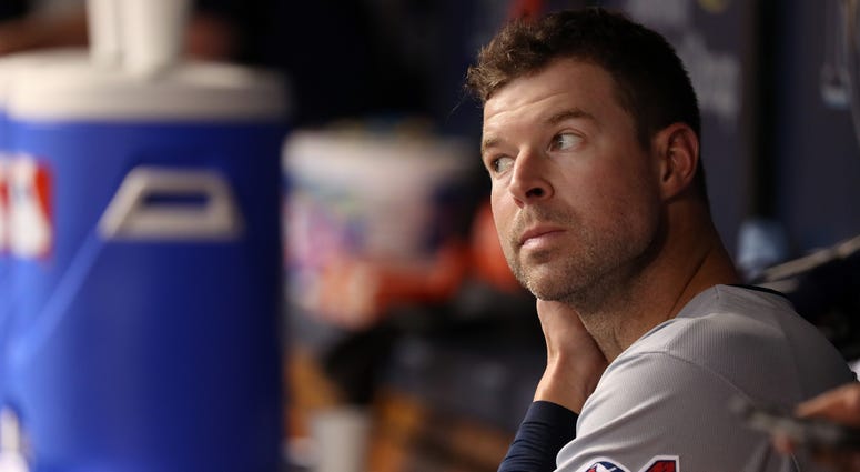 Cleveland Indians starting pitcher Corey Kluber (28) looks on during the first inning against the Tampa Bay Rays at Tropicana Field. Cleveland Indians starting pitcher Corey Kluber (28) looks on during the first inning against the Tampa Bay Rays at Tropicana Field.