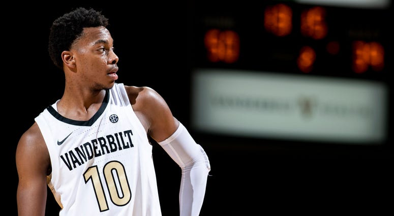 Vanderbilt guard Darius Garland (10) waits for play to resume against Alcorn State during the second half at Memorial Gym in Nashville, Tenn., Friday, Nov. 16, 2018. Vandy Alcornstate 111618 027 Vanderbilt guard Darius Garland (10) waits for play to resume against Alcorn State during the second half at Memorial Gym in Nashville, Tenn., Friday, Nov. 16, 2018. Vandy Alcornstate 111618 027