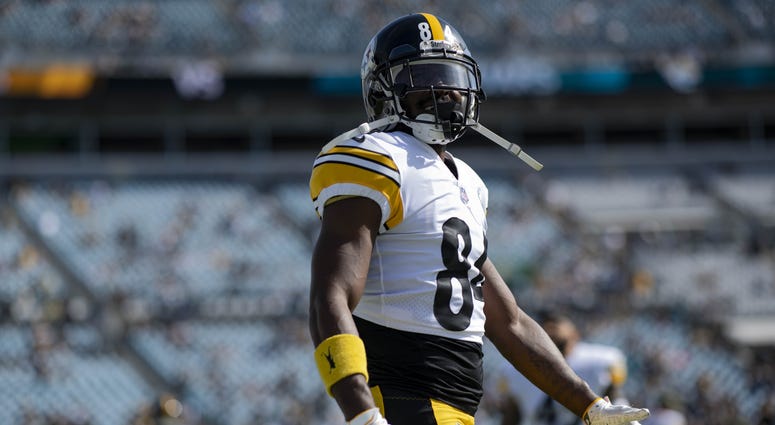 Pittsburgh Steelers wide receiver Antonio Brown (84) walks on the field prior to a game against the Jacksonville Jaguars at TIAA Bank Field. Pittsburgh Steelers wide receiver Antonio Brown (84) walks on the field prior to a game against the Jacksonville Jaguars at TIAA Bank Field.