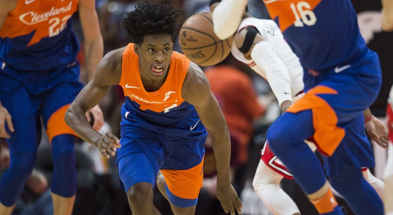 Dec 23, 2018; Cleveland, OH, USA; Cleveland Cavaliers guard Collin Sexton (2) eyes the ball on a fast break during the first half against the Chicago Bulls at Quicken Loans Arena. Mandatory Credit: Ken Blaze-USA TODAY Sports Dec 23, 2018; Cleveland, OH, USA; Cleveland Cavaliers guard Collin Sexton (2) eyes the ball on a fast break during the first half against the Chicago Bulls at Quicken Loans Arena. Mandatory Credit: Ken Blaze-USA TODAY Sports