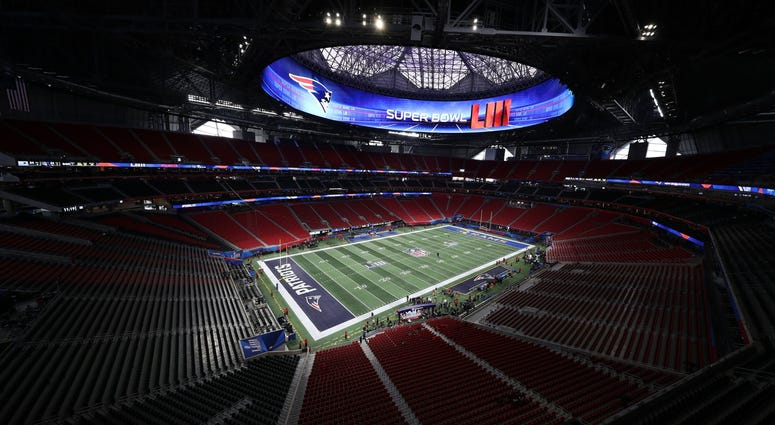 Feb 3, 2019; Atlanta, GA, USA; The calm before Super Bowl LIII at Mercedes-Benz Stadium. Mandatory Credit: Kevin Jairaj-USA TODAY Sports Feb 3, 2019; Atlanta, GA, USA; The calm before Super Bowl LIII at Mercedes-Benz Stadium. Mandatory Credit: Kevin Jairaj-USA TODAY Sports