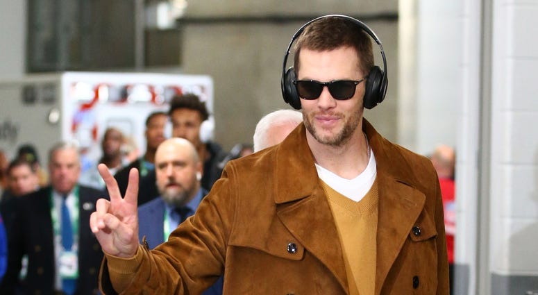 Feb 3, 2019; Atlanta, GA, USA; New England Patriots quarterback Tom Brady arrives before Super Bowl LIII against the Los Angeles Rams at Mercedes-Benz Stadium. Mandatory Credit: Mark J. Rebilas-USA TODAY Sports Feb 3, 2019; Atlanta, GA, USA; New England Patriots quarterback Tom Brady arrives before Super Bowl LIII against the Los Angeles Rams at Mercedes-Benz Stadium. Mandatory Credit: Mark J. Rebilas-USA TODAY Sports