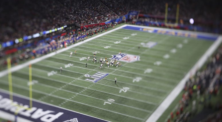 Feb 3, 2019; Atlanta, GA, USA; EDITORS NOTE : A tilt-shift lens was used to make this photograph. The New England Patriots run a play in the first quarter of Super Bowl LIII at Mercedes-Benz Stadium. Mandatory Credit: Kevin Jairaj-USA TODAY Sports Feb 3, 2019; Atlanta, GA, USA; EDITORS NOTE : A tilt-shift lens was used to make this photograph. The New England Patriots run a play in the first quarter of Super Bowl LIII at Mercedes-Benz Stadium. Mandatory Credit: Kevin Jairaj-USA TODAY Sports