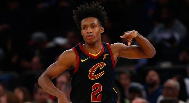 Feb 28, 2019; New York, NY, USA; Cleveland Cavaliers guard Collin Sexton (2) reacts after making a three point shot against the New York Knicks during the first half at Madison Square Garden. Mandatory Credit: Noah K. Murray-USA TODAY Sports Feb 28, 2019; New York, NY, USA; Cleveland Cavaliers guard Collin Sexton (2) reacts after making a three point shot against the New York Knicks during the first half at Madison Square Garden. Mandatory Credit: Noah K. Murray-USA TODAY Sports