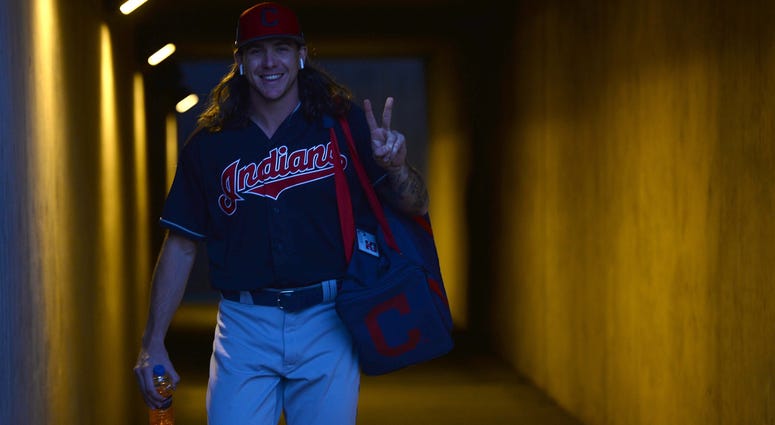 Mar 6, 2019; Phoenix, AZ, USA; Cleveland Indians starting pitcher Mike Clevinger (52) takes the field for warmups prior to facing the Los Angeles Dodgers at Camelback Ranch. Mandatory Credit: Joe Camporeale-USA TODAY Sports Mar 6, 2019; Phoenix, AZ, USA; Cleveland Indians starting pitcher Mike Clevinger (52) takes the field for warmups prior to facing the Los Angeles Dodgers at Camelback Ranch. Mandatory Credit: Joe Camporeale-USA TODAY Sports