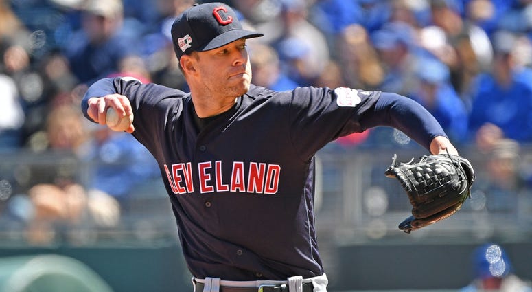 Apr 14, 2019; Kansas City, MO, USA; Cleveland Indians starting pitcher Corey Kluber (28) delivers a pitch during the first inning against the Kansas City Royals at Kauffman Stadium. Mandatory Credit: Peter G. Aiken/USA TODAY Sports Apr 14, 2019; Kansas City, MO, USA; Cleveland Indians starting pitcher Corey Kluber (28) delivers a pitch during the first inning against the Kansas City Royals at Kauffman Stadium. Mandatory Credit: Peter G. Aiken/USA TODAY Sports