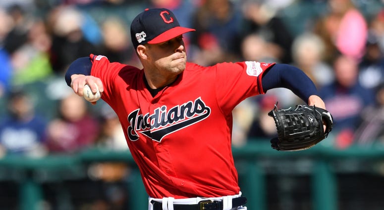 Apr 20, 2019; Cleveland, OH, USA; Cleveland Indians starting pitcher Corey Kluber (28) throws a pitch during the first inning against the Atlanta Braves at Progressive Field. Mandatory Credit: Ken Blaze-USA TODAY Sports Apr 20, 2019; Cleveland, OH, USA; Cleveland Indians starting pitcher Corey Kluber (28) throws a pitch during the first inning against the Atlanta Braves at Progressive Field. Mandatory Credit: Ken Blaze-USA TODAY Sports