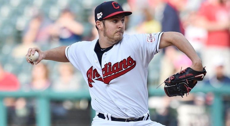 May 6, 2019; Cleveland, OH, USA; Cleveland Indians starting pitcher Trevor Bauer (47) throws a pitch during the first inning against the Chicago White Sox at Progressive Field. Mandatory Credit: Ken Blaze-USA TODAY Sports May 6, 2019; Cleveland, OH, USA; Cleveland Indians starting pitcher Trevor Bauer (47) throws a pitch during the first inning against the Chicago White Sox at Progressive Field. Mandatory Credit: Ken Blaze-USA TODAY Sports