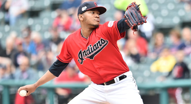 May 22, 2019; Cleveland, OH, USA; Cleveland Indians starting pitcher Jefry Rodriguez (68) throws a pitch during the first inning against the Oakland Athletics at Progressive Field. Mandatory Credit: Ken Blaze-USA TODAY Sports May 22, 2019; Cleveland, OH, USA; Cleveland Indians starting pitcher Jefry Rodriguez (68) throws a pitch during the first inning against the Oakland Athletics at Progressive Field. Mandatory Credit: Ken Blaze-USA TODAY Sports