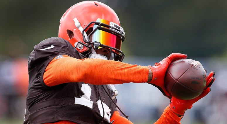 Cleveland Browns wide receiver Odell Beckham (13) during their preseason training camp practice at Grand Park in Westfield on Wednesday, August 14, 2019. Colts Preseason Training Camp Cleveland Browns wide receiver Odell Beckham (13) during their preseason training camp practice at Grand Park in Westfield on Wednesday, August 14, 2019. Colts Preseason Training Camp