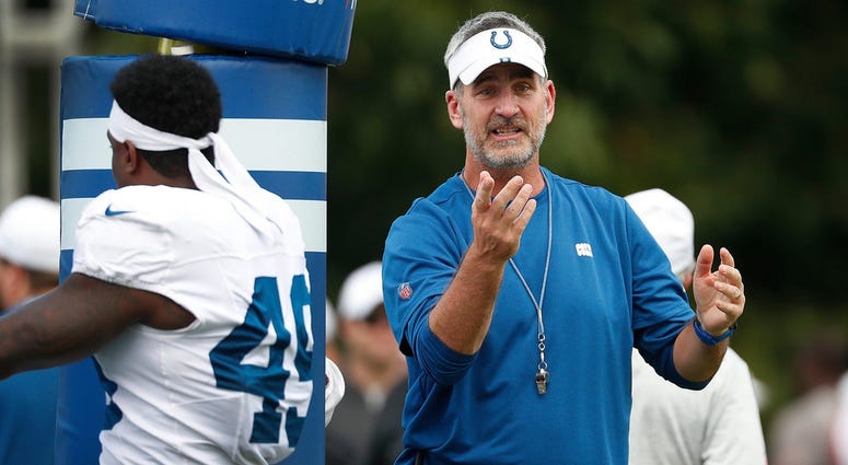 Indianapolis Colts head coach Frank Reich during their preseason training camp practice at Grand Park in Westfield on Wednesday, August 14, 2019. Colts Preseason Training Camp Indianapolis Colts head coach Frank Reich during their preseason training camp practice at Grand Park in Westfield on Wednesday, August 14, 2019. Colts Preseason Training Camp