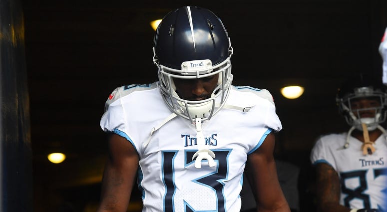 Aug 29, 2019; Chicago, IL, USA; Tennessee Titans wide receiver Taywan Taylor (13) takes the field before the game against the Chicago Bears at Soldier Field. Former Tennessee Titans wide receiver Taywon Taylor