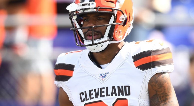 Cleveland Browns cornerback Juston Burris (31) looks on before a football game against the Baltimore Ravens at M&T Bank Stadium. Juston Burris Cleveland Browns Ed Bock Courage Award