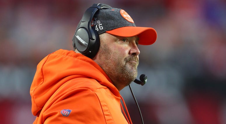 Cleveland Browns head coach Freddie Kitchens against the Arizona Cardinals at State Farm Stadium. Cleveland Browns head coach Freddie Kitchens against the Arizona Cardinals at State Farm Stadium.