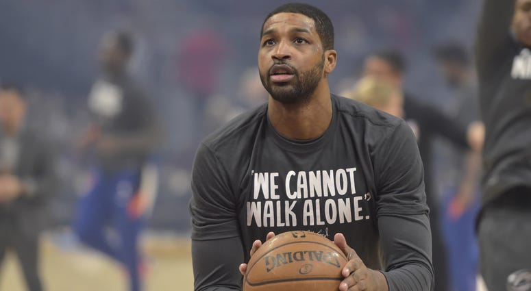 Jan 20, 2020; Cleveland, Ohio, USA; Cleveland Cavaliers center Tristan Thompson (13) warms up before a game against the New York Knicks at Rocket Mortgage FieldHouse. Mandatory Credit: David Richard-USA TODAY Sports Jan 20, 2020; Cleveland, Ohio, USA; Cleveland Cavaliers center Tristan Thompson (13) warms up before a game against the New York Knicks at Rocket Mortgage FieldHouse. Mandatory Credit: David Richard-USA TODAY Sports