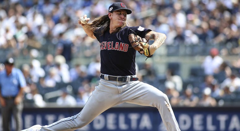 Indians starting pitcher Mike Clevinger