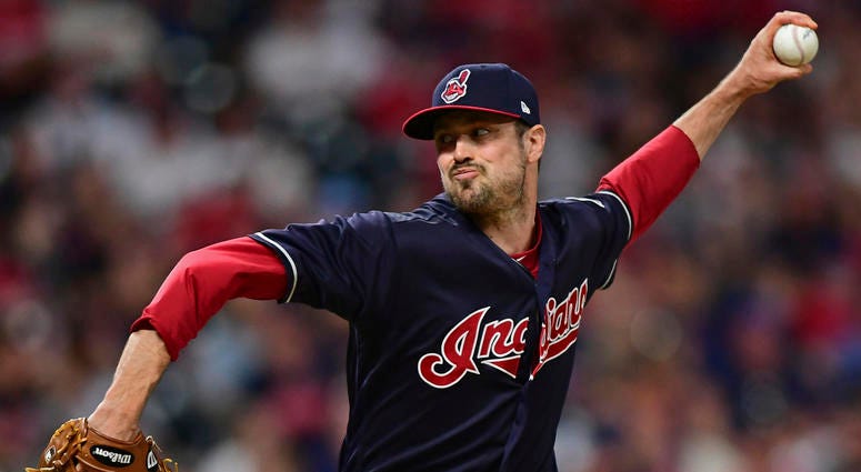 Cleveland Indians relief pitcher Andrew Miller delivers during the seventh inning of the team's baseball game against the Houston Astros, Friday, May 25, 2018, in Cleveland. Cleveland Indians relief pitcher Andrew Miller delivers during the seventh inning of the team's baseball game against the Houston Astros, Friday, May 25, 2018, in Cleveland.