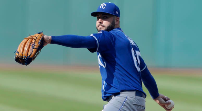 Kansas City Royals starting pitcher Jakob Junis delivers in the first inning of a baseball game against the Cleveland Indians, Monday, Sept. 3, 2018, in Cleveland. Kansas City Royals starting pitcher Jakob Junis delivers in the first inning of a baseball game against the Cleveland Indians, Monday, Sept. 3, 2018, in Cleveland.