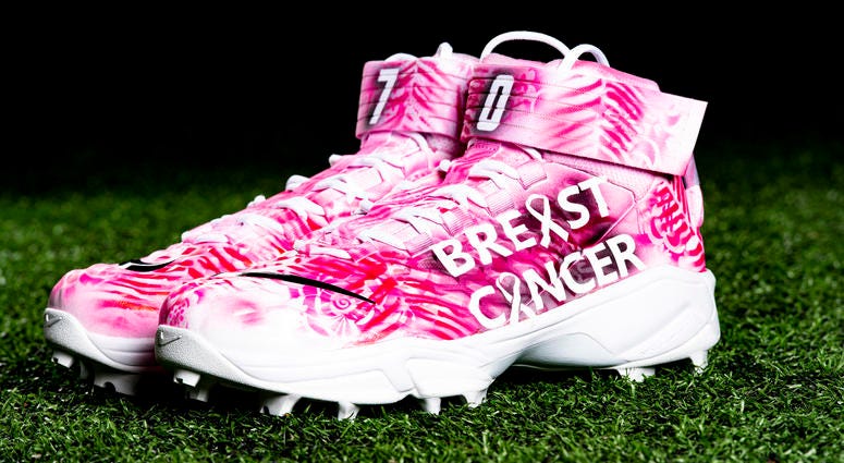 Kendall Lamm American Cancer Society; Breast cancer cleats Kendall Lamm American Cancer Society; Breast cancer cleats