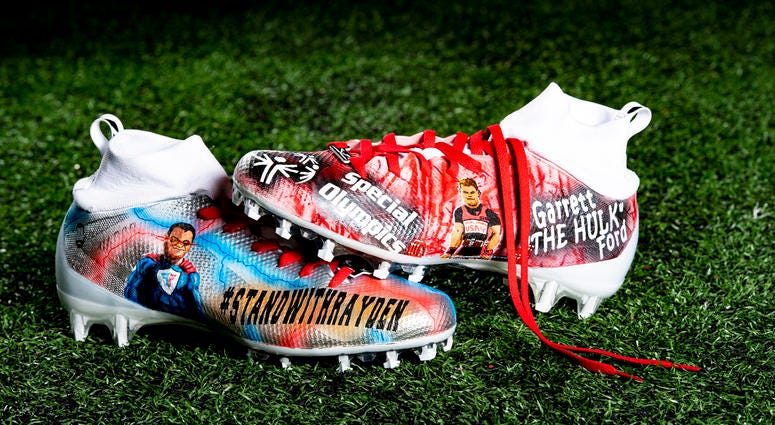 Baker Mayfield special Olympics cleats Baker Mayfield special Olympics cleats