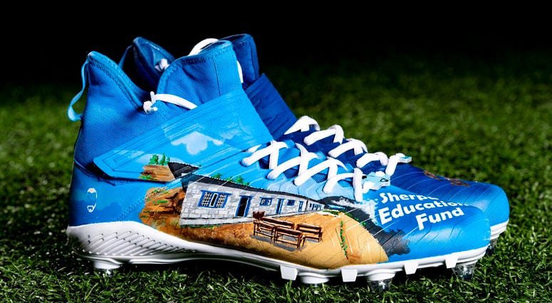 Joe Schobert Sherpa Education Fund cleats Joe Schobert Sherpa Education Fund cleats