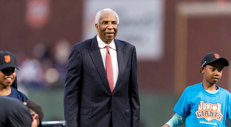 Sep 13, 2017; San Francisco, CA, USA; Baseball legend Frank Robinson stands on the mound before the game between the San Francisco Giants and the Los Angeles Dodgers at AT&T Park. Mandatory Credit: John Hefti-USA TODAY Sports Sep 13, 2017; San Francisco, CA, USA; Baseball legend Frank Robinson stands on the mound before the game between the San Francisco Giants and the Los Angeles Dodgers at AT&T Park. Mandatory Credit: John Hefti-USA TODAY Sports