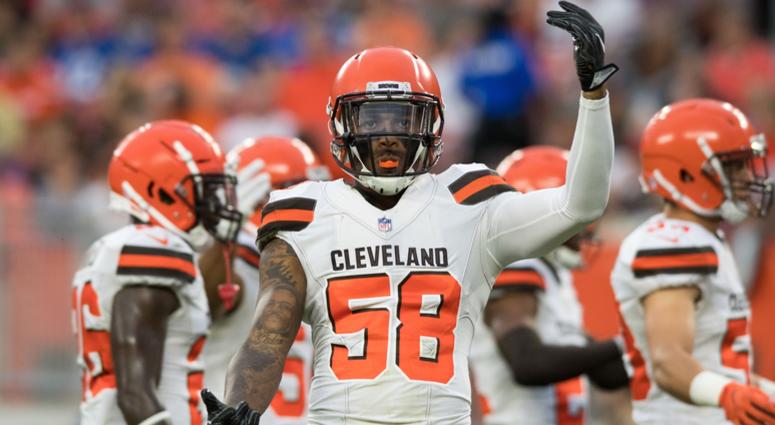 Cleveland Browns linebacker Christian Kirksey (58) at FirstEnergy Stadium. Cleveland Browns linebacker Christian Kirksey (58) at FirstEnergy Stadium.
