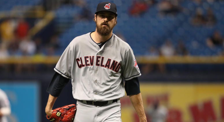 Sep 10, 2018; St. Petersburg, FL, USA; Cleveland Indians relief pitcher Andrew Miller (24) at Tropicana Field. Sep 10, 2018; St. Petersburg, FL, USA; Cleveland Indians relief pitcher Andrew Miller (24) at Tropicana Field.
