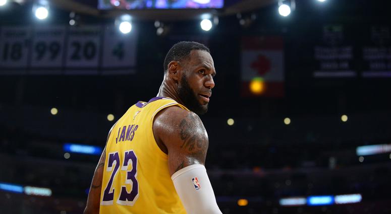 March 9, 2019; Los Angeles, CA, USA; Los Angeles Lakers forward LeBron James (23) during a stoppage in play against the Boston Celtics in the second half at Staples Center. Mandatory Credit: Gary A. Vasquez-USA TODAY Sports March 9, 2019; Los Angeles, CA, USA; Los Angeles Lakers forward LeBron James (23) during a stoppage in play against the Boston Celtics in the second half at Staples Center. Mandatory Credit: Gary A. Vasquez-USA TODAY Sports