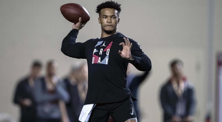 Oklahoma quarterback Kyler Murray participates in positional workouts during pro day at the Everest Indoor Training Center at the University of Oklahoma. Oklahoma quarterback Kyler Murray participates in positional workouts during pro day at the Everest Indoor Training Center at the University of Oklahoma.