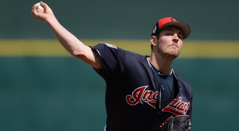 Mar 13, 2019; Goodyear, AZ, USA; Cleveland Indians starting pitcher Trevor Bauer (47) pitches against the Milwaukee Brewers during the first inning at Goodyear Ballpark. Mandatory Credit: Joe Camporeale-USA TODAY Sports Mar 13, 2019; Goodyear, AZ, USA; Cleveland Indians starting pitcher Trevor Bauer (47) pitches against the Milwaukee Brewers during the first inning at Goodyear Ballpark. Mandatory Credit: Joe Camporeale-USA TODAY Sports