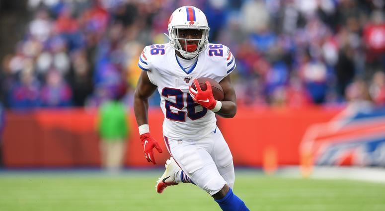 Nov 3, 2019; Orchard Park, NY, USA; Buffalo Bills running back Devin Singletary (26) runs with the ball against the Washington Redskins during the first quarter at New Era Field. Mandatory Credit: Rich Barnes-USA TODAY Sports Nov 3, 2019; Orchard Park, NY, USA; Buffalo Bills running back Devin Singletary (26) runs with the ball against the Washington Redskins during the first quarter at New Era Field. Mandatory Credit: Rich Barnes-USA TODAY Sports