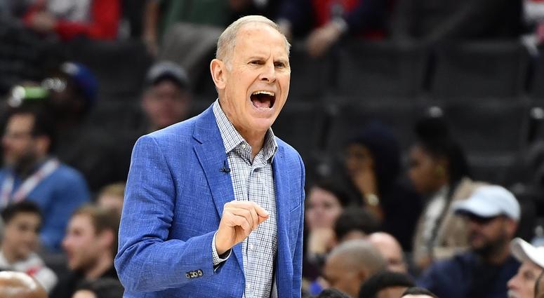 Nov 8, 2019; Washington, DC, USA; Cleveland Cavaliers head coach John Beilein reacts against the Washington Wizards during the first quarter at Capital One Arena. Mandatory Credit: Brad Mills-USA TODAY Sports Nov 8, 2019; Washington, DC, USA; Cleveland Cavaliers head coach John Beilein reacts against the Washington Wizards during the first quarter at Capital One Arena. Mandatory Credit: Brad Mills-USA TODAY Sports