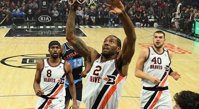 Jan 14, 2020; Los Angeles, California, USA; Los Angeles Clippers forward Kawhi Leonard (2) shoots over Cleveland Cavaliers center Tristan Thompson (13) in the second half of the game at Staples Center. Mandatory Credit: Jayne Kamin-Oncea-USA TODAY Sports