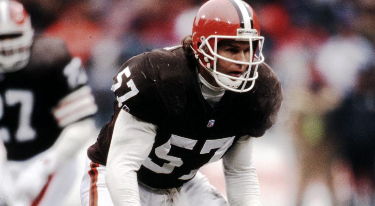 Dec 6, 1992; Cleveland, OH, USA; FILE PHOTO; Cleveland Browns inebacker Clay Matthews (57) in action against the Cincinnati Bengals at Cleveland Stadium.