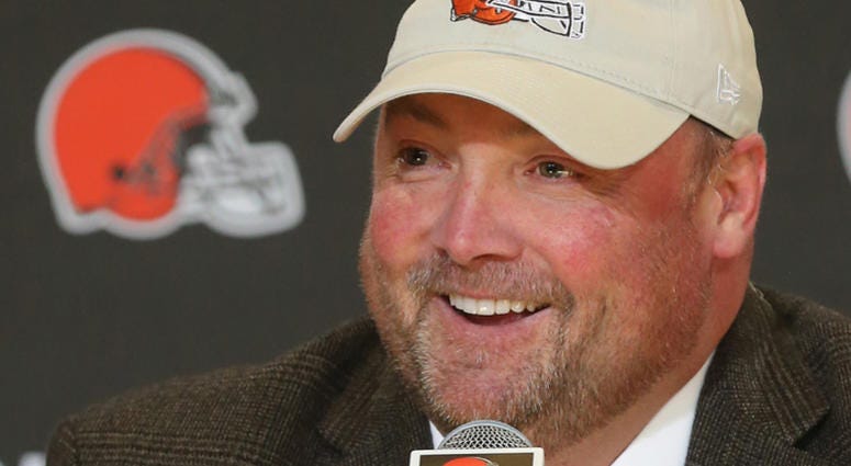New Cleveland Browns head coach Freddie Kitchens was all smiles during a press conference on Monday, Jan. 14, 2019 at FirstEnergy Stadium in Cleveland, Ohio. (Photo by Phil Masturzo/Akron Beacon Journal/TNS/Sipa USA) New Cleveland Browns head coach Freddie Kitchens was all smiles during a press conference on Monday, Jan. 14, 2019 at FirstEnergy Stadium in Cleveland, Ohio. (Photo by Phil Masturzo/Akron Beacon Journal/TNS/Sipa USA)