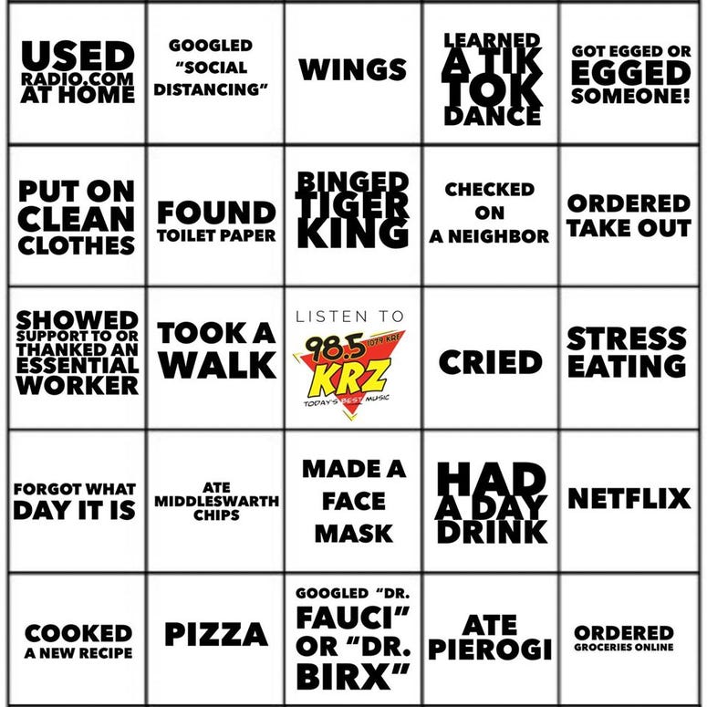 Quarantäne Bingo Quarantäne Bingo