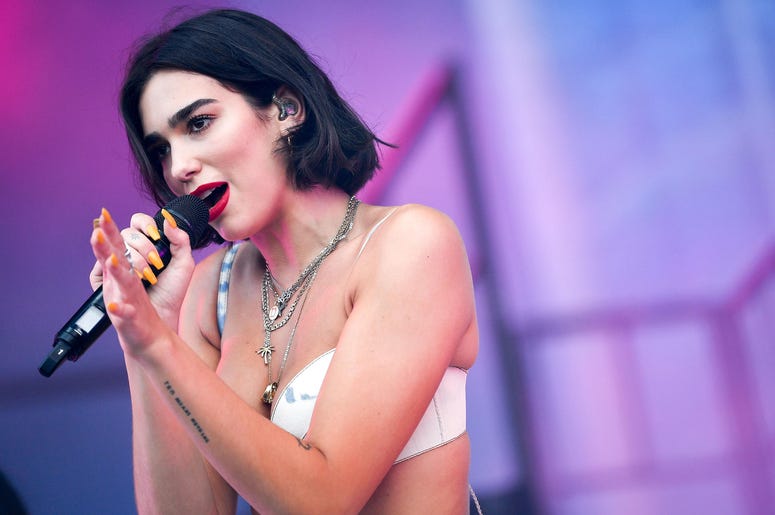 Dua Lipa performs at the Bonnaroo Music and Arts Festival. Dua Lipa performs at the Bonnaroo Music and Arts Festival.
