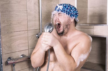 Man Showering