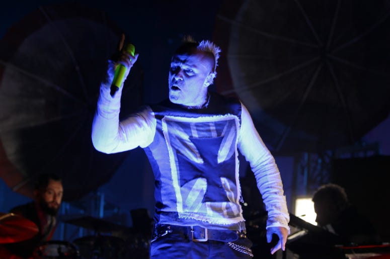 Keith Flint of the Prodigy performs onstage in 2015 Keith Flint of the Prodigy performs onstage in 2015