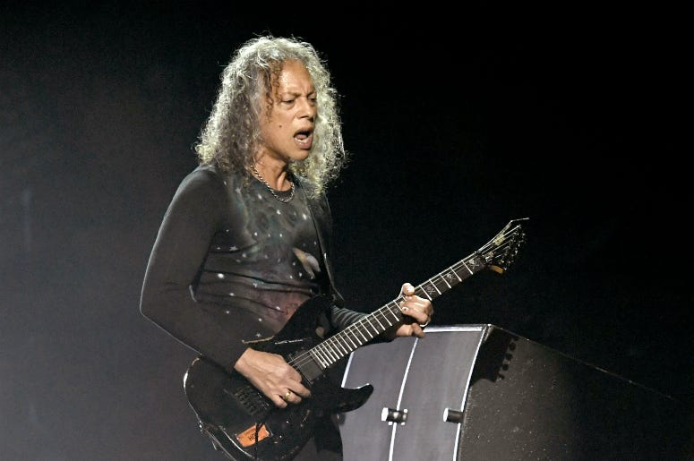 Kirk Hammett performs at I Am The Highway: A Tribute to Chris Cornell at the Forum on January 16, 2019 Kirk Hammett performs at I Am The Highway: A Tribute to Chris Cornell at the Forum on January 16, 2019