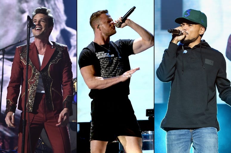 The Killers x Imagine Dragons x Chance the Rapper The Killers x Imagine Dragons x Chance the Rapper