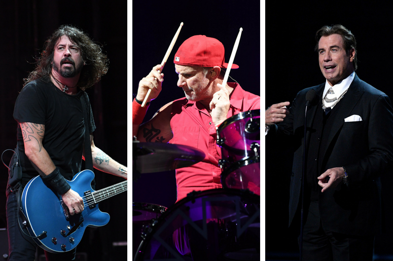 Foo Fighters Chad Smith and John Travolta Foo Fighters Chad Smith and John Travolta