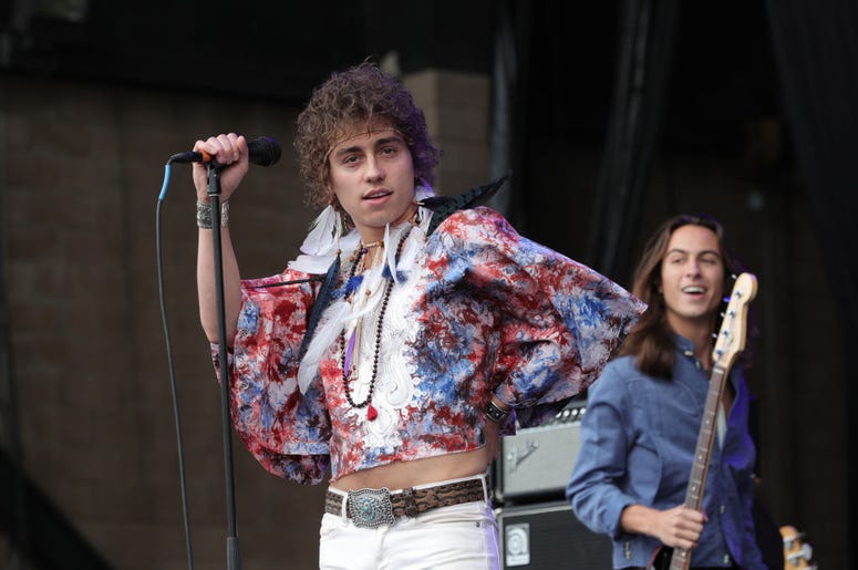 Josh Kiszka of the band 'Greta Van Fleet' performs on stage during Cal Jam 18 Josh Kiszka of the band 'Greta Van Fleet' performs on stage during Cal Jam 18