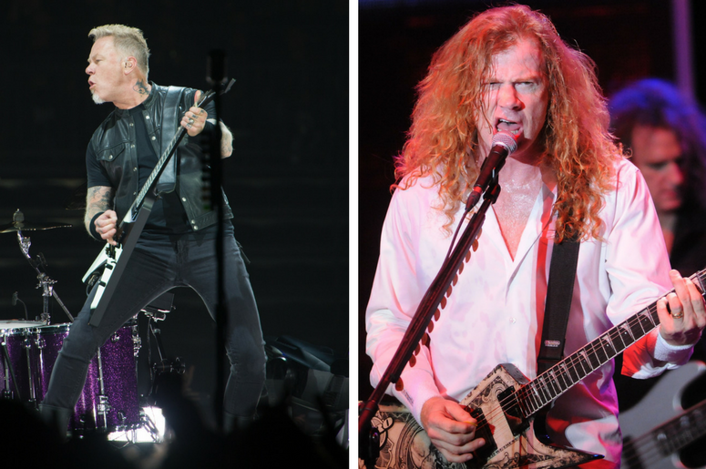 Metallica's James Hetfield and Megadeth's Dave Mustaine Metallica's James Hetfield and Megadeth's Dave Mustaine