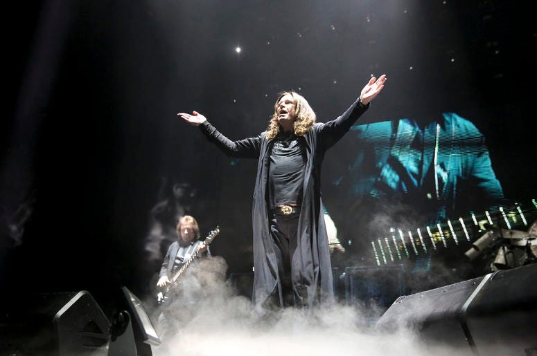 Ozzy Osbourne of Black Sabbath performs at the United Center in Chicago in January 2016 Ozzy Osbourne of Black Sabbath performs at the United Center in Chicago in January 2016
